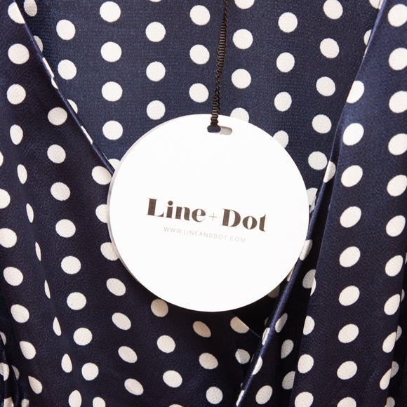 Line & Dot Wrap Dress - Picture 3 of 8